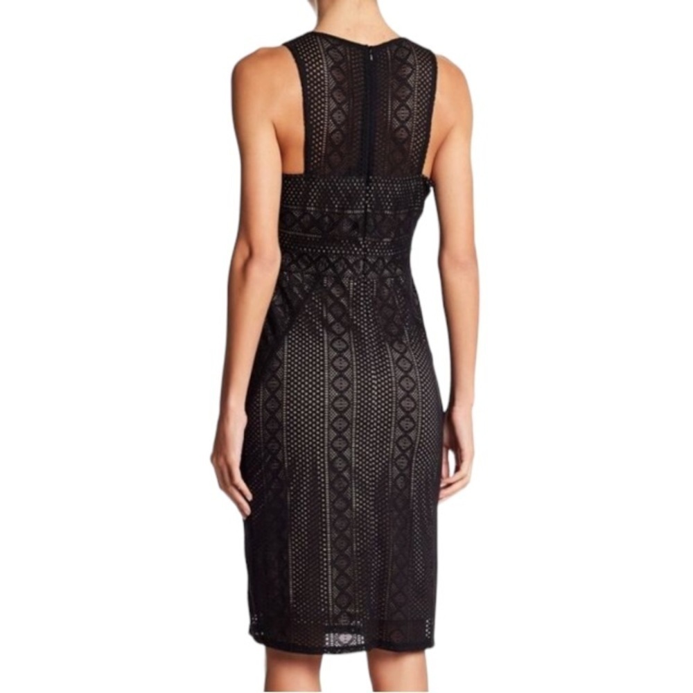 BCBG MaxAzria Dena Black Lace Mesh Dress Size‎ S - Picture 4 of 11